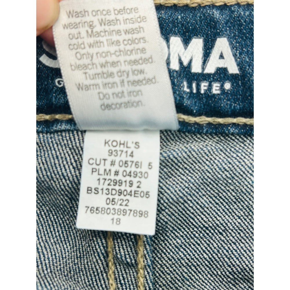 Sonoma Goods For Life Boys Everyday Jean Straight Leg Blue Denim Size 18 - Picture 6 of 8
